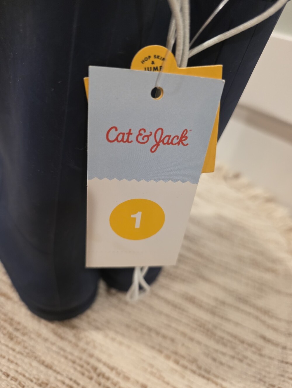 Cat & Jack Kids Size 1Y Navy Blue Rainboots New With Tags Target - Picture 5 of 6